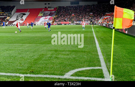 Prag, Tschechische Republik. 11 Apr, 2019. Fußball Champions League Viertelfinale: Slavia Praha vs Chelsea in Prag, Tschechische Republik, 11. April 2019. Quelle: Vit Simanek/CTK Photo/Alamy leben Nachrichten Stockfoto