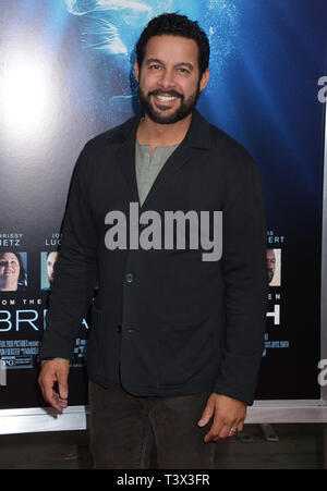 Los Angeles, USA. 11 Apr, 2019. Jon Huertas Besuchen die Premiere von Twentieth Century Fox's "Durchbruch" bei Westwood Regency Theater am 11. April 2019 in Los Angeles, Kalifornien. Credit: Tsuni/USA/Alamy leben Nachrichten Stockfoto