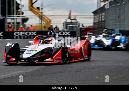 Rom, Italien. 12. Apr 2019. Jerome d'Ambrosio (Mahindra Racing) während der SHAKEDOWN vor 2019 GEOX ROM E-Prix auf Circuto Cittadino dell'EUR, Rom, Italien Am 12. April 2019. Foto von Giuseppe Maffia. Credit: UK Sport Pics Ltd/Alamy leben Nachrichten Stockfoto