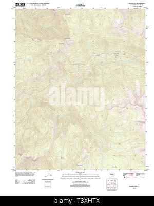 USGS TOPO Karte Kalifornien CA Silver City 20120229 TM Wiederherstellung Stockfoto
