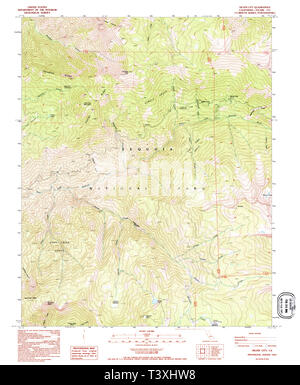 USGS TOPO Karte Kalifornien CA Silver City 295207 1993 24000 Wiederherstellung Stockfoto