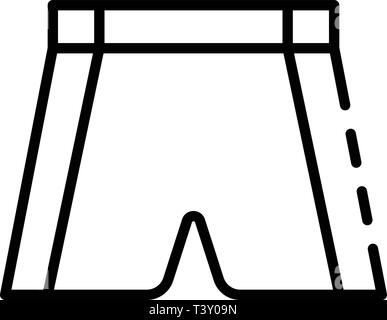Basketball Shorts Symbol, outline Style Stock Vektor
