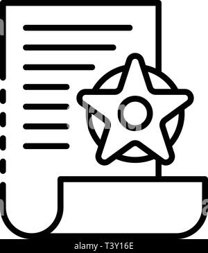 Magic papyrus Symbol, outline Style Stock Vektor