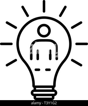 Neueinstellungen Idee Symbol, outline Style Stock Vektor