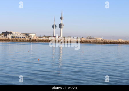 Kuwait Natur Schönheit bei Tag und Nacht Stockfoto