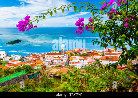 Blick auf die Altstadt von Garachico, Teneriffa, Kanarische Inseln, Spanien Stockfoto