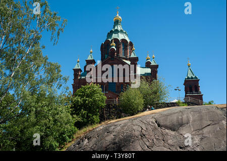 23.06.2018, Helsinki, Finnland, Europa - ein Blick auf die Uspenski-kathedrale in der finnischen Hauptstadt. Stockfoto