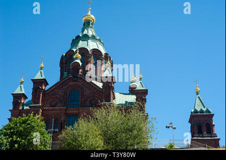 23.06.2018, Helsinki, Finnland, Europa - ein Blick auf die Uspenski-kathedrale in der finnischen Hauptstadt. Stockfoto