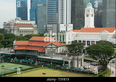 20.12.2018, Singapur, Republik Singapur, Asien - Ansicht der Victoria, der Singapore Cricket Club und dem Central Business District. Stockfoto