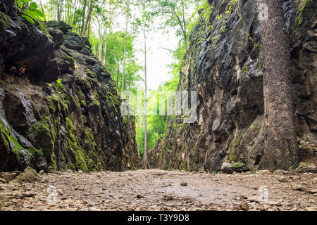 Hellfire Pass im Tal Berg Geschichte des zweiten Weltkrieges in Kanchanaburi, Thailand Stockfoto