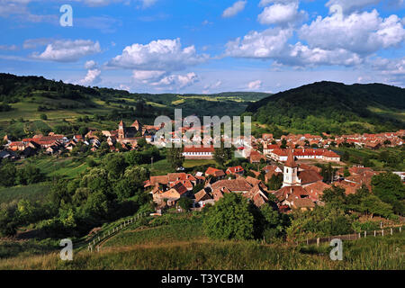 Das Dorf Valea Viilor, Rumänien, gegründet von der Siebenbürgen Sachsen Stockfoto