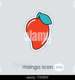 Mango-Symbol. Mango Tropical Fruit unterzeichnen. Vector Illustration für Essen Anwendungen und Webseiten Stock Vektor