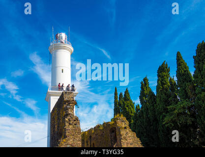 Leuchtturm in Colonia del Sacramento in Uruguay, Südamerika. Stockfoto