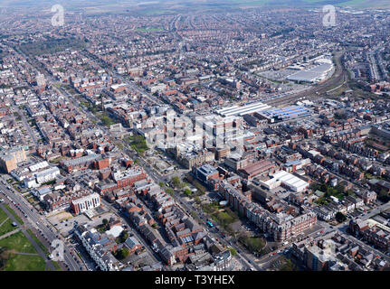 Ein Luftbild von Southport, North West England, Großbritannien Stockfoto