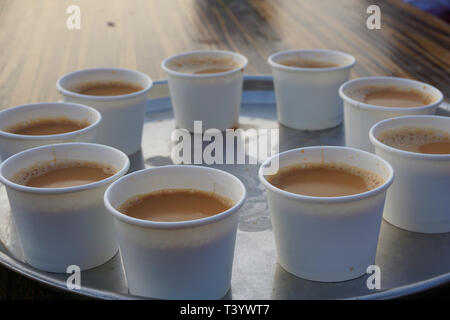 Kaffee Tassen Muster Stockfoto