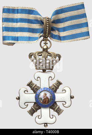 Ordre pour le Mérite Civil et Militaire, bin érito Civile', commandeur, en Vermeil, diamètre 84 mm, Ruban, Additional-Rights - Clearance-Info - Not-Available Stockfoto