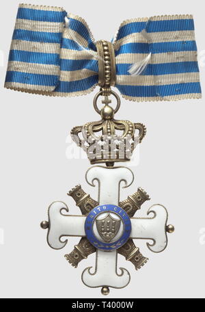 Ordre pour le Mérite Civil et Militaire, bin érito Civile', commandeur, en Vermeil, diamètre 84 mm, Ruban, Additional-Rights - Clearance-Info - Not-Available Stockfoto