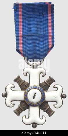 Ordre pour le Mérite Civil et Militaire, bin érito Civile', Chevalier, en Argent, Zentrum en oder, manque les armes de la République (3 Touren) dans le centre du Revers, modèle Ancien, Additional-Rights - Clearance-Info - Not-Available Stockfoto