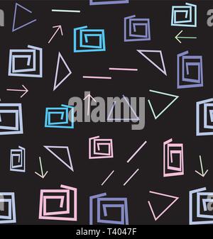 Helle geometrisch-abstrakte Kunst Muster. Ethnische hipster Hintergrund. Stock Vektor