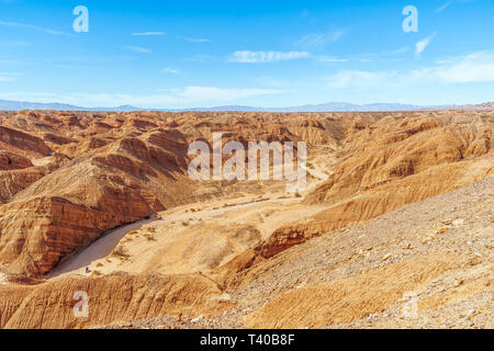 Shell Reef Schnellstraße im Anza Borrego Desert State Park in der Nähe von Borrego Springs. Kalifornien. USA. Die Straße ist für offroad fahren. Stockfoto