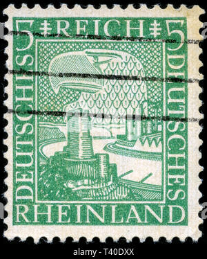 Briefmarken aus dem Deutschen Reich im Rheinland: 1000 Jahre deutsche Serie 1925 ausgestellt Stockfoto