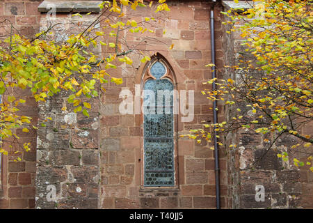 Kirche Fenster im Elsass Stockfoto