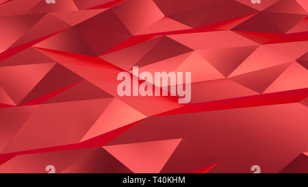 Triangle polygon Formen Hintergrund. 3D-deco geometrische Gold. 3D-Rendering. Stockfoto