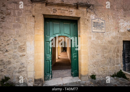 Die Stadt Matera, in der Provinz Basilikata, Italien, 2019 europäische Kulturhauptstadt, Weltkulturerbe der UNESCO, die Stadt Matera, in der Pro Stockfoto