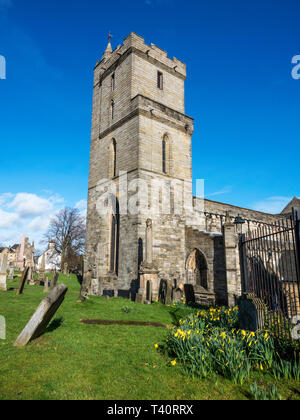 Kirche des Heiligen unfreundlich auf dem alten Friedhof der Stadt Stirling Schottland Stockfoto