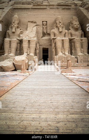 Großen Tempel von Ramses II., Abu Simbel, Ägypten Stockfoto