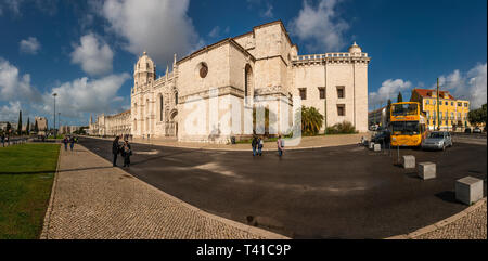 Das Jerónimos Kloster in Belem, Lissabon, Portugal Stockfoto