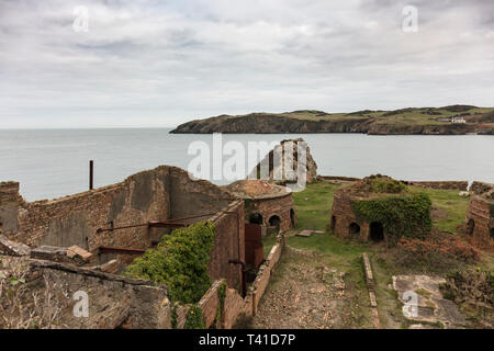 Porth Wen Ziegel Werke, Anglesey Stockfoto