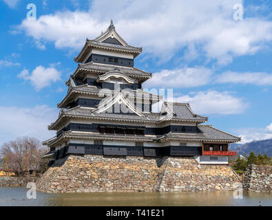 Die von Schloß Matsumoto, Matsumoto, Japan halten Stockfoto