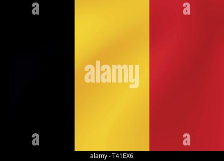 Vektor Nationalflagge von Belgien. Hintergrund Abbildung tricolor nationale Symbolik. Stock Vektor