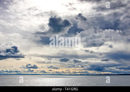 Dramatische, stürmischen Himmel über dem Osten Schottlands. Stockfoto