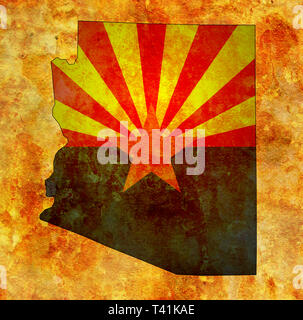 Territorium von Arizona State aus anderen Staaten der USA isoliert Stockfoto
