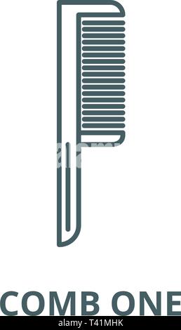 Kamm einer Zeile auf das Symbol Vektor. Kämmen Sie eine Kontur Zeichen, Symbol, Abbildung Stock Vektor