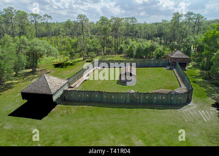 Fort Foster ist eine zweite Seminole Krieges fort in zentralem Florida, 9 km südlich von Aktuelle entfernt - Tag Zephyrhills in Pasco County. Fort Pflege wurde oder Stockfoto