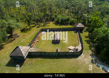 Fort Foster ist eine zweite Seminole Krieges fort in zentralem Florida, 9 km südlich von Aktuelle entfernt - Tag Zephyrhills in Pasco County. Fort Pflege wurde oder Stockfoto