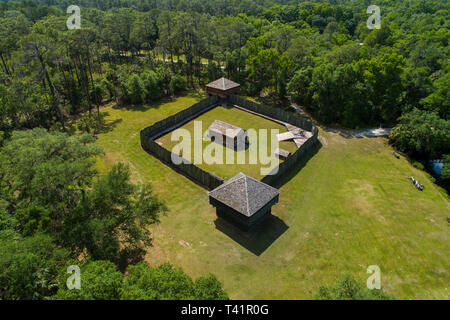 Fort Foster ist eine zweite Seminole Krieges fort in zentralem Florida, 9 km südlich von Aktuelle entfernt - Tag Zephyrhills in Pasco County. Fort Pflege wurde oder Stockfoto