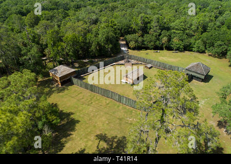 Fort Foster ist eine zweite Seminole Krieges fort in zentralem Florida, 9 km südlich von Aktuelle entfernt - Tag Zephyrhills in Pasco County. Fort Pflege wurde oder Stockfoto