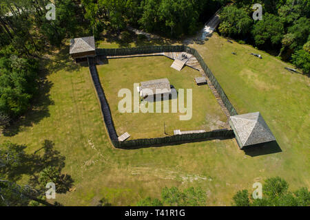 Fort Foster ist eine zweite Seminole Krieges fort in zentralem Florida, 9 km südlich von Aktuelle entfernt - Tag Zephyrhills in Pasco County. Fort Pflege wurde oder Stockfoto