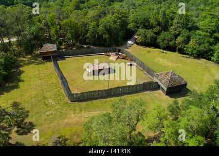 Fort Foster ist eine zweite Seminole Krieges fort in zentralem Florida, 9 km südlich von Aktuelle entfernt - Tag Zephyrhills in Pasco County. Fort Pflege wurde oder Stockfoto