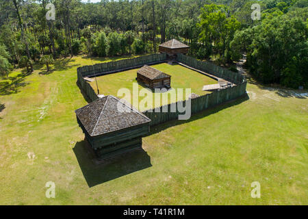 Fort Foster ist eine zweite Seminole Krieges fort in zentralem Florida, 9 km südlich von Aktuelle entfernt - Tag Zephyrhills in Pasco County. Fort Pflege wurde oder Stockfoto