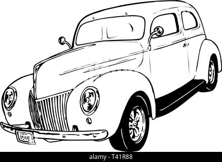 1939 Chevy Vector Illustration Stock Vektor