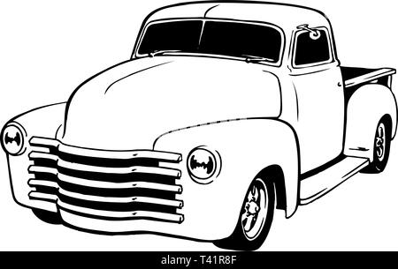 1949 Chevy Pickup Vector Illustration Stock Vektor