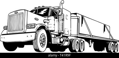 Klassische Peterbilt Vector Illustration Stock Vektor