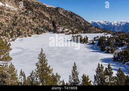 Tierheim Josep Maria Blanc im Nationalpark Aigües Tortes, Espot Stockfoto