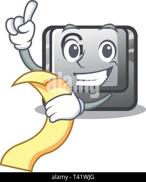 Mit der MENU-Taste G in die zeichenform Stock Vektor