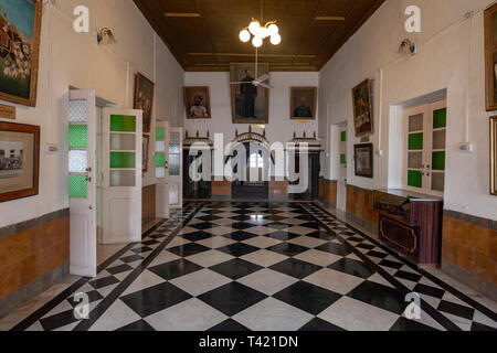 Mandir Palace, Darbar Hall und verzierten Fassade aus Sandstein, Jaisalmer, Rajasthan, Indien Stockfoto